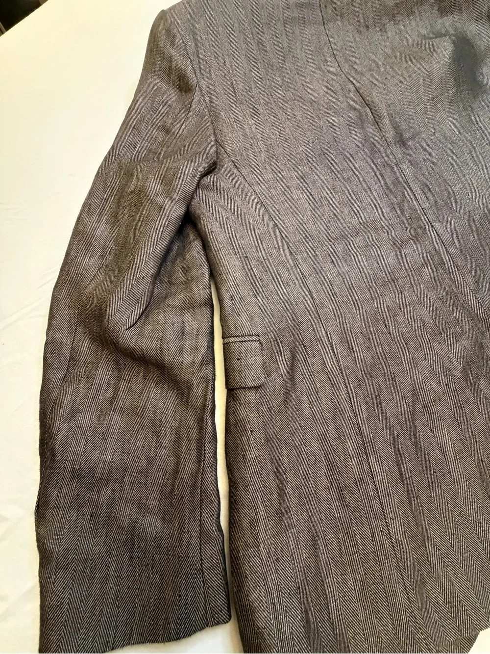 SAND Copenhagen Men’s 100% Linen Herringbone Blazer Jacket EU 50, US 40
